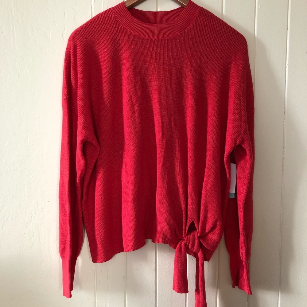 NWT Abound Solid Tie Front Sweater - Picture 3 of 8